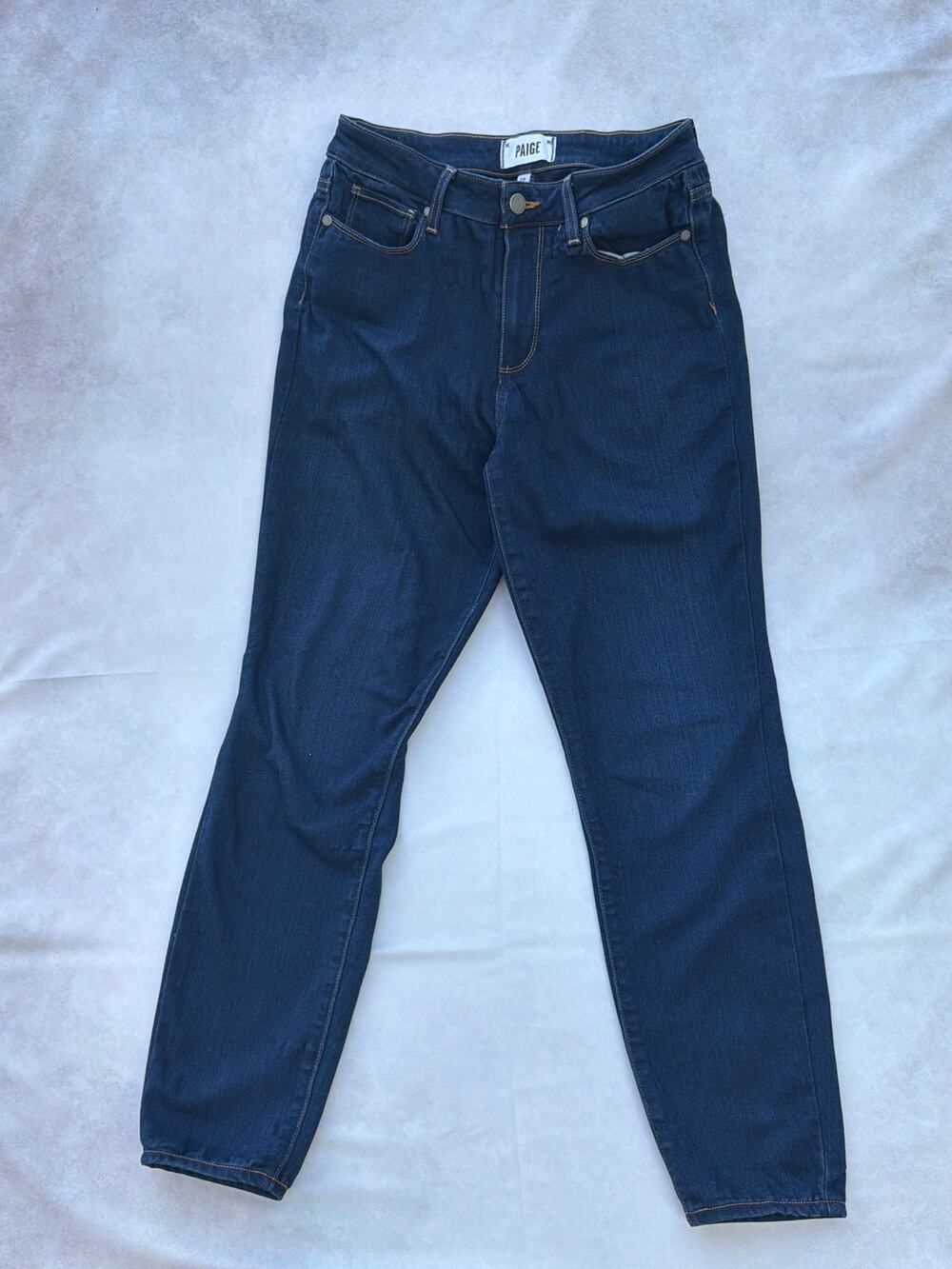 Paige Size 28 Hoxton Ankle Style Dark Wash Slim Fit Jegging